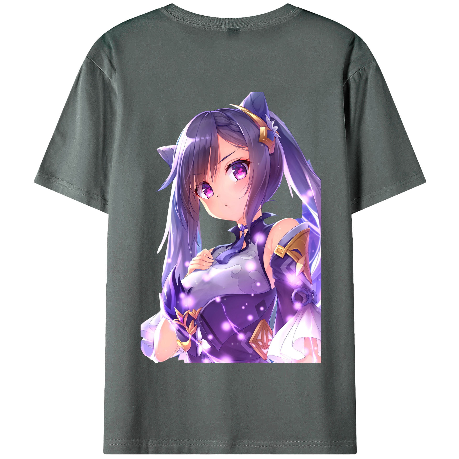 げんし神 刻晴 こくせい genshin Kokusei 綿100％半袖Tシャツ（背面プリント）